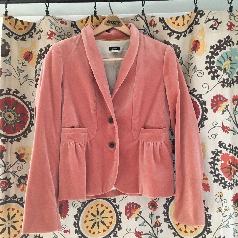 J Crew Velvet cropped blazer 8